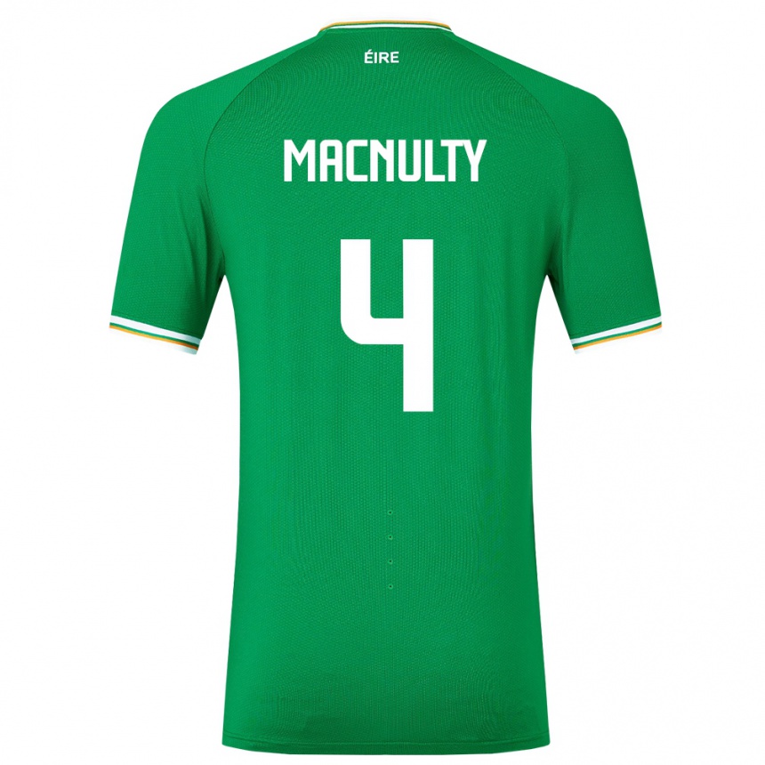 Mujer Fútbol Camiseta Irlanda Anselmo García Macnulty #4 Verde 1ª Equipación 24-26 México