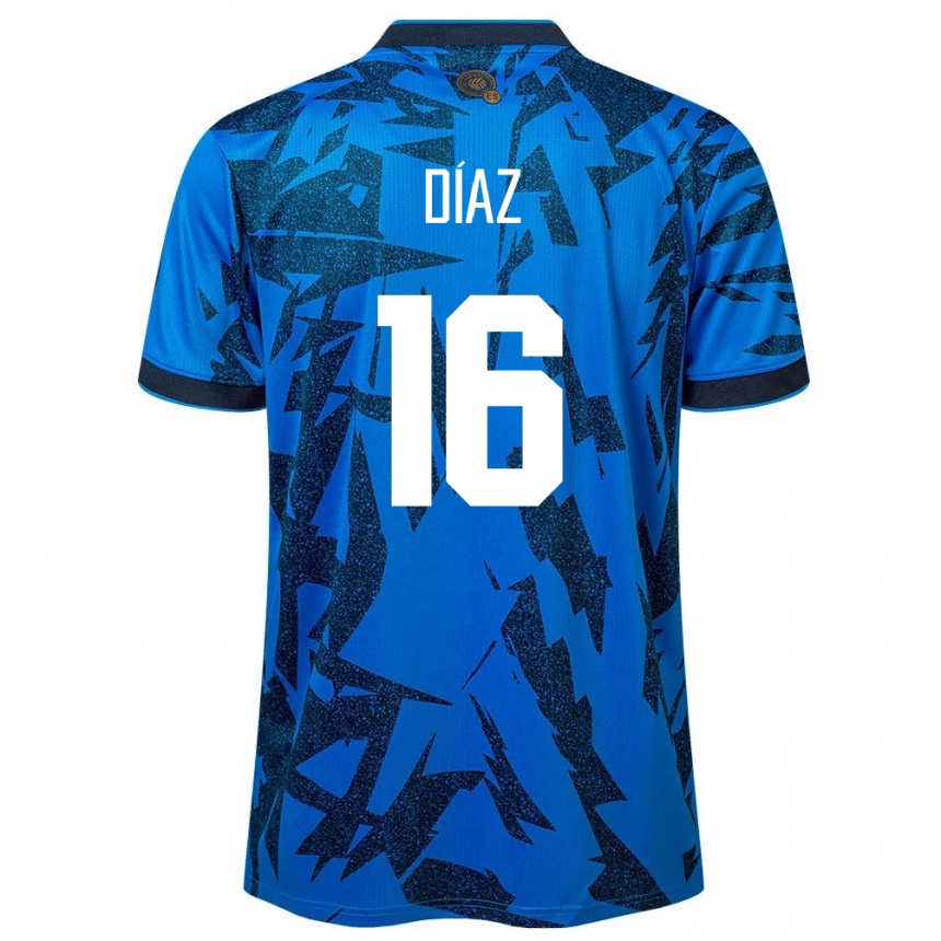 Mujer Fútbol Camiseta El Salvador Wilber Díaz #16 Azul 1ª Equipación 24-26 México