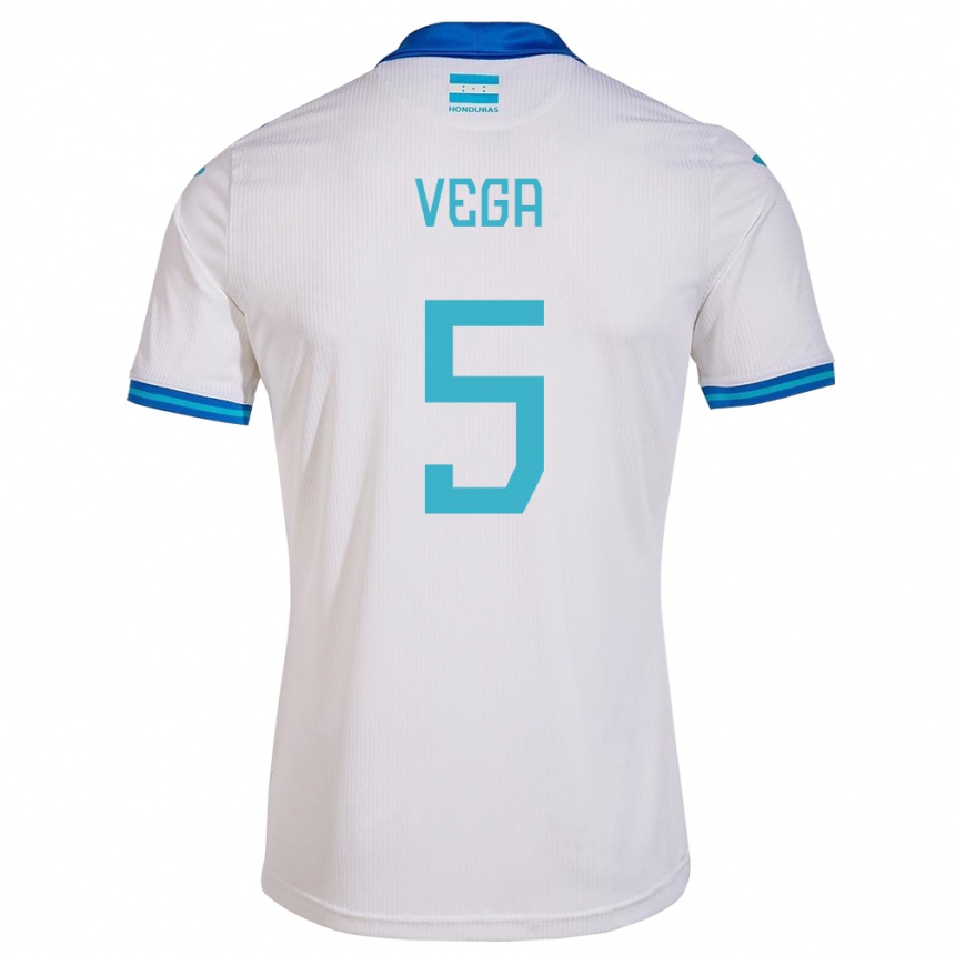 Mujer Fútbol Camiseta Honduras Luis Vega #5 Blanco 1ª Equipación 24-26 México