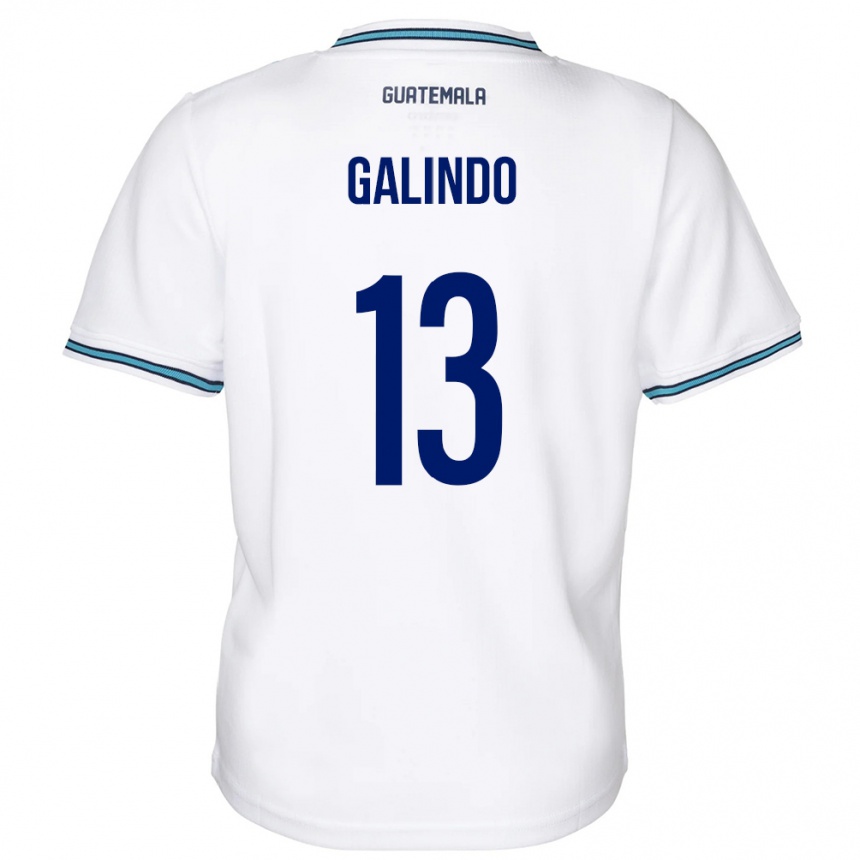 Mujer Fútbol Camiseta Guatemala Alejandro Galindo #13 Blanco 1ª Equipación 24-26 México
