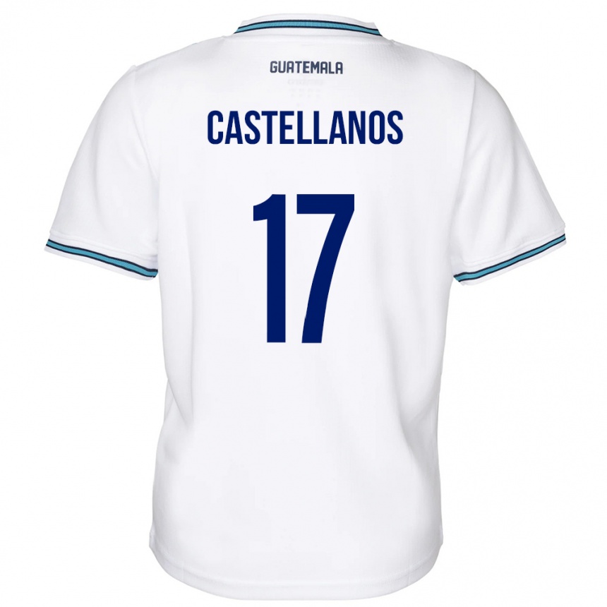 Mujer Fútbol Camiseta Guatemala Óscar Castellanos #17 Blanco 1ª Equipación 24-26 México