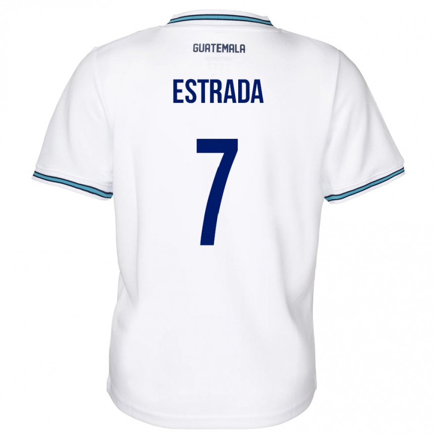 Mujer Fútbol Camiseta Guatemala Javier Estrada #7 Blanco 1ª Equipación 24-26 México