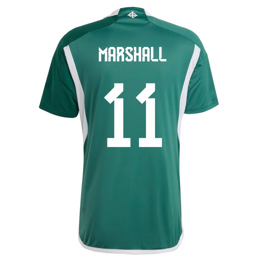 Mujer Fútbol Camiseta Irlanda Del Norte Callum Marshall #11 Verde 1ª Equipación 24-26 México