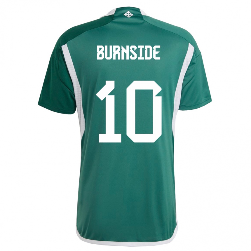 Mujer Fútbol Camiseta Irlanda Del Norte Callum Burnside #10 Verde 1ª Equipación 24-26 México