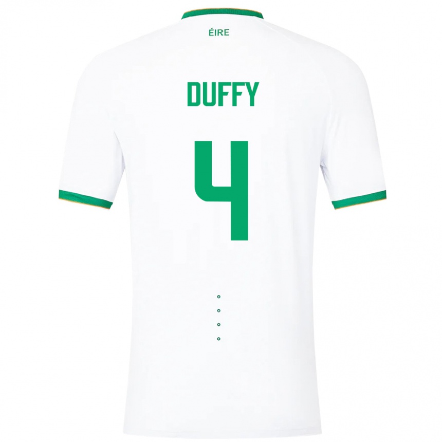 Mujer Fútbol Camiseta Irlanda Shane Duffy #4 Blanco 2ª Equipación 24-26 México