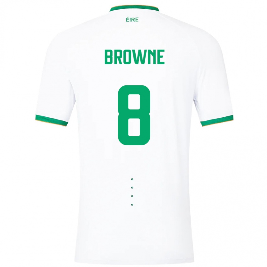 Mujer Fútbol Camiseta Irlanda Alan Browne #8 Blanco 2ª Equipación 24-26 México