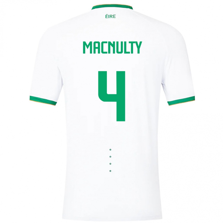 Mujer Fútbol Camiseta Irlanda Anselmo García Macnulty #4 Blanco 2ª Equipación 24-26 México