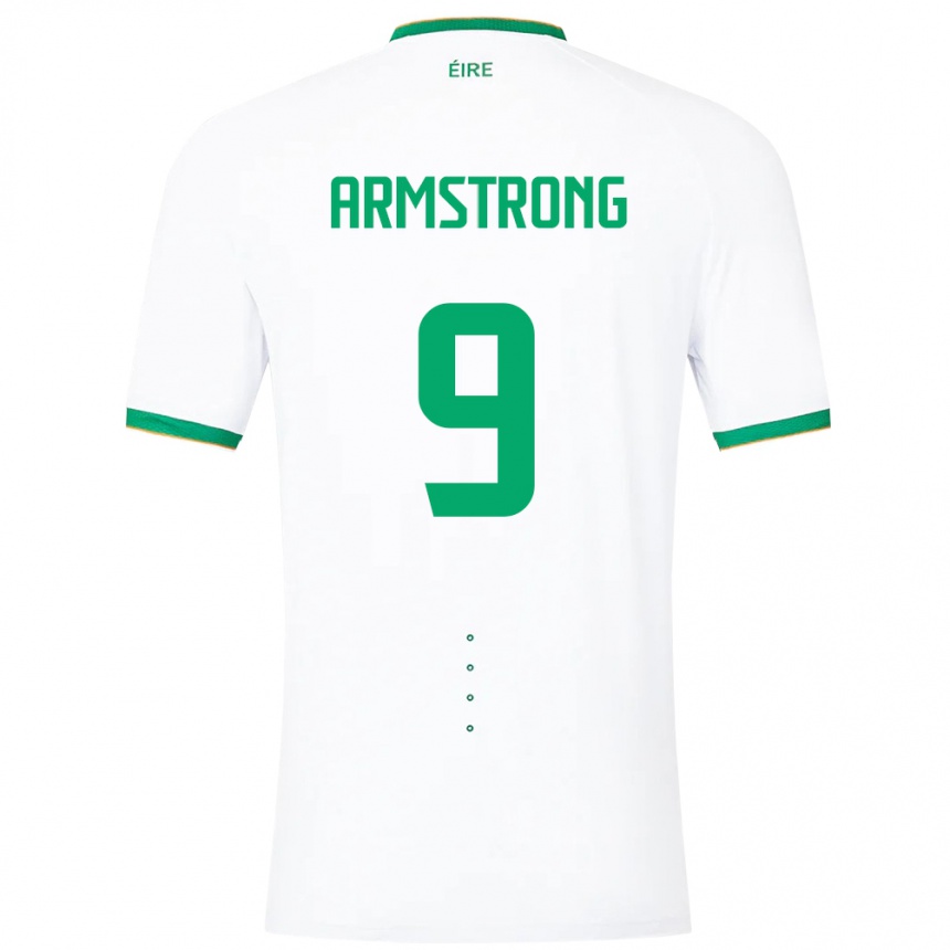 Mujer Fútbol Camiseta Irlanda Sinclair Armstrong #9 Blanco 2ª Equipación 24-26 México