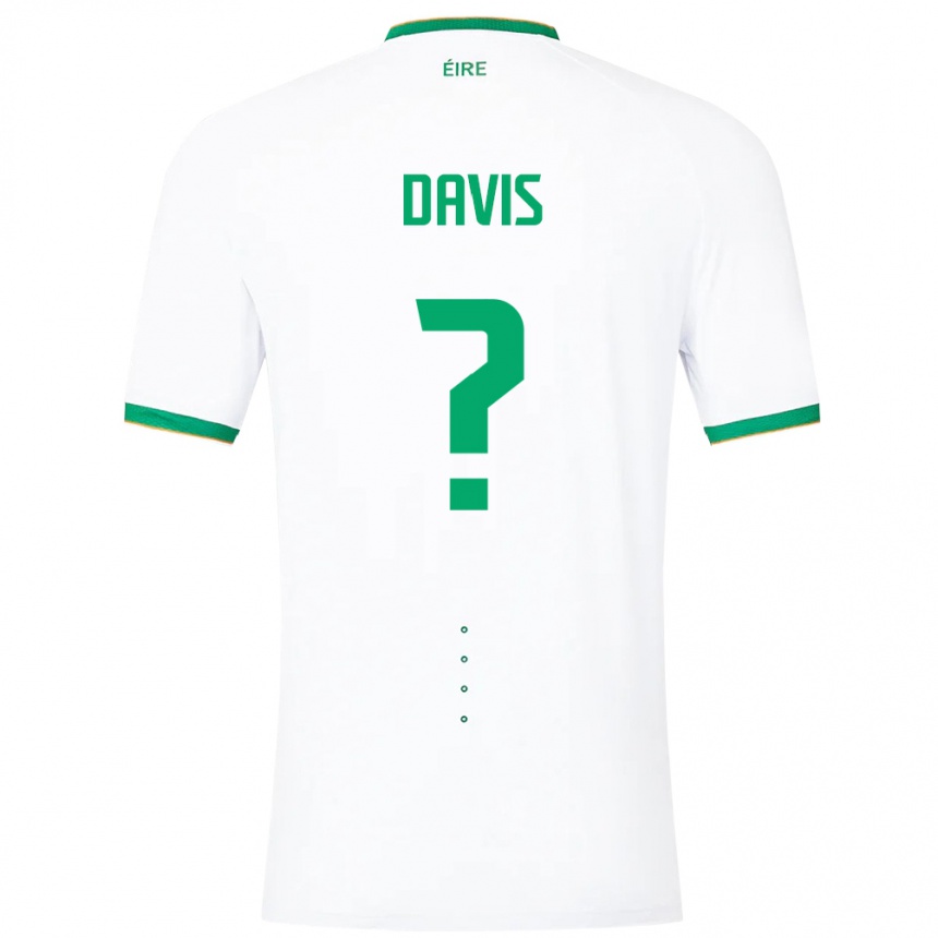 Mujer Fútbol Camiseta Irlanda Warren Davis #0 Blanco 2ª Equipación 24-26 México