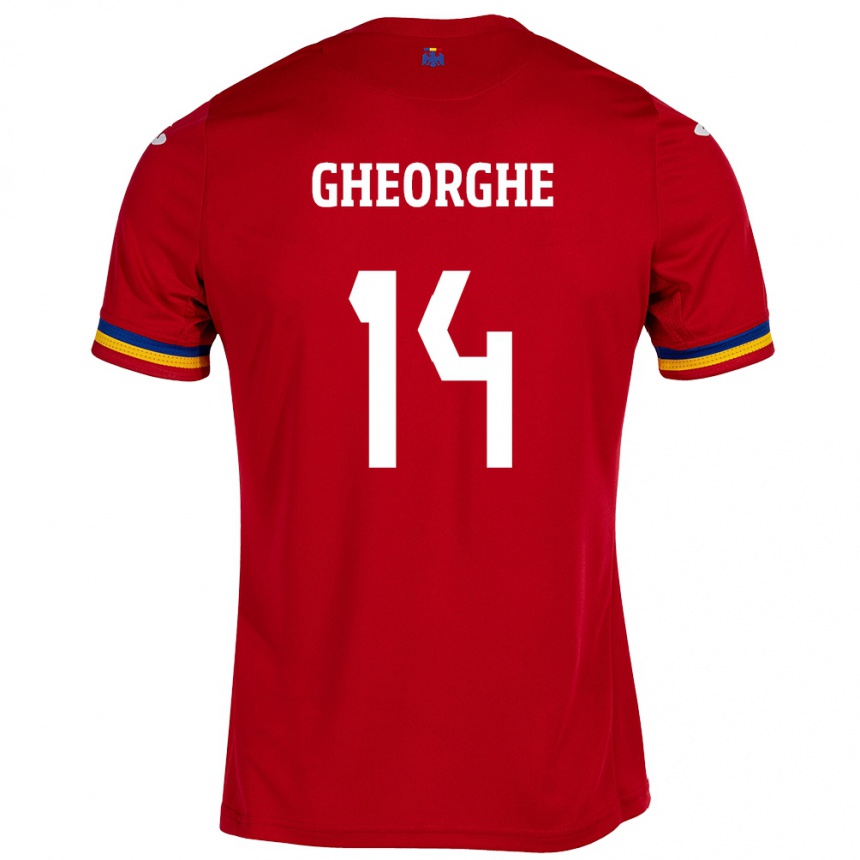 Mujer Fútbol Camiseta Rumania Costyn Gheorghe #14 Rojo 2ª Equipación 24-26 México