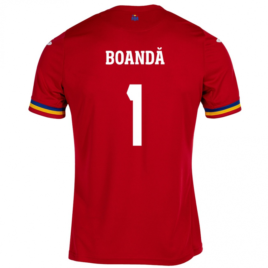 Mujer Fútbol Camiseta Rumania Lavinia Boandă #1 Rojo 2ª Equipación 24-26 México