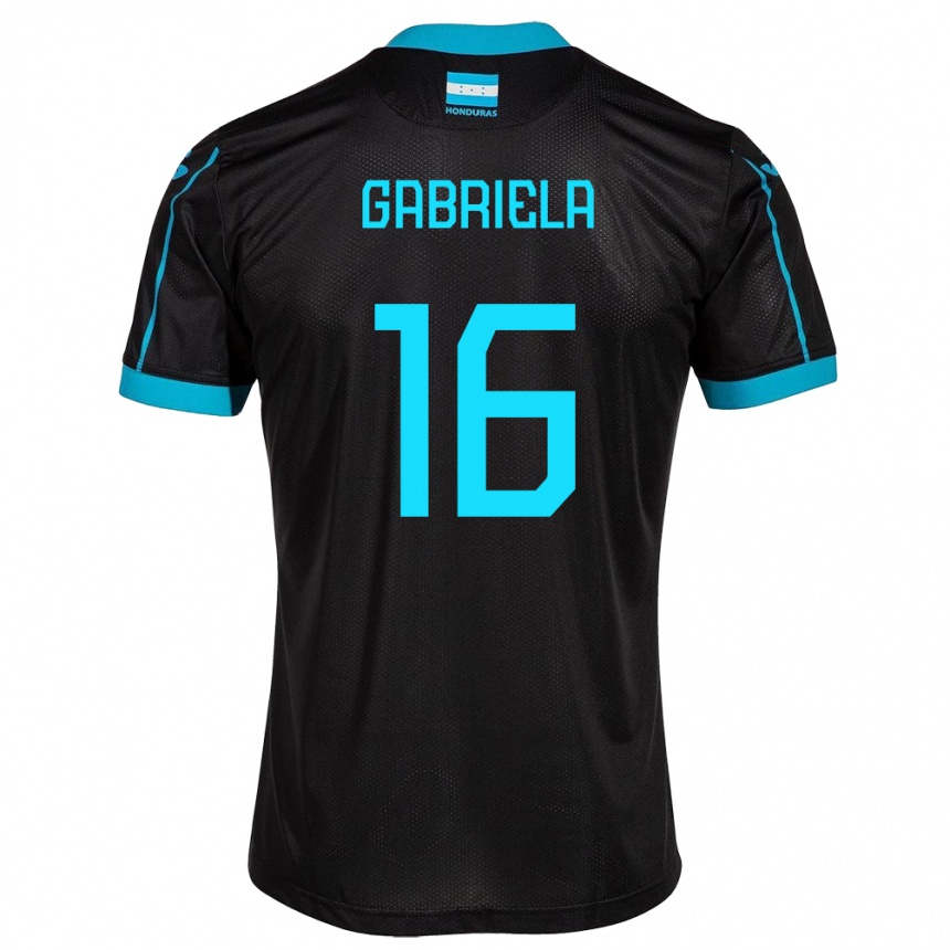 Mujer Fútbol Camiseta Honduras Gabriela García #16 Negro 2ª Equipación 24-26 México