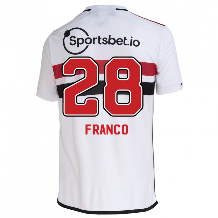 Niño Fútbol Camiseta Alan Franco #28 Blanco 1ª Equipación 2023/24 México