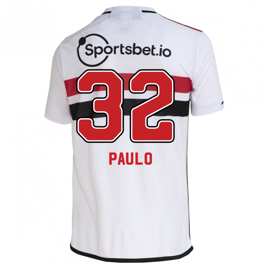 Niño Fútbol Camiseta Marcos Paulo #32 Blanco 1ª Equipación 2023/24 México