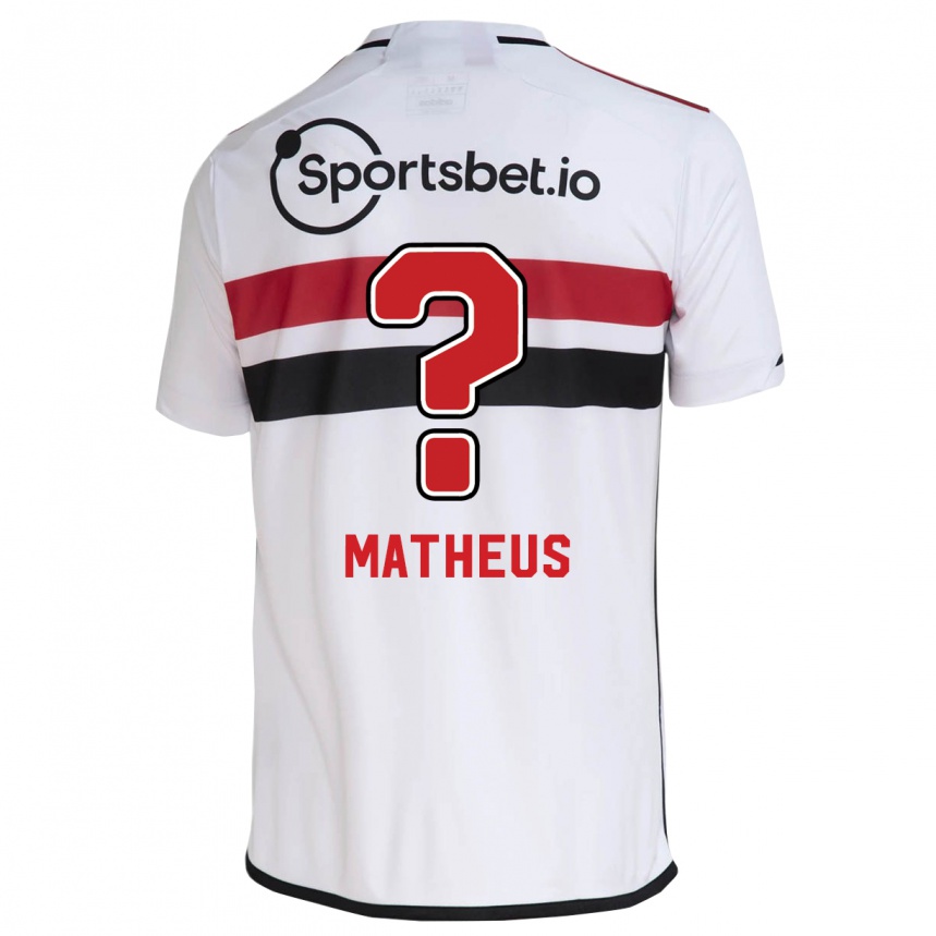 Niño Fútbol Camiseta Guilherme Matheus #0 Blanco 1ª Equipación 2023/24 México