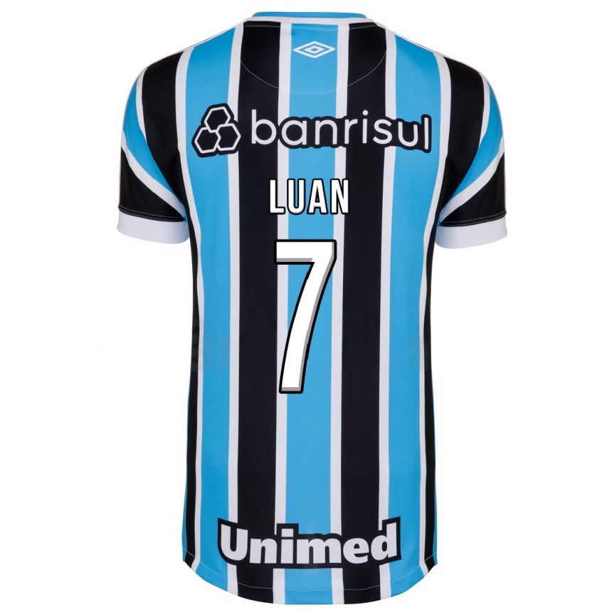 Niño Fútbol Camiseta Luan #7 Azul 1ª Equipación 2023/24 México