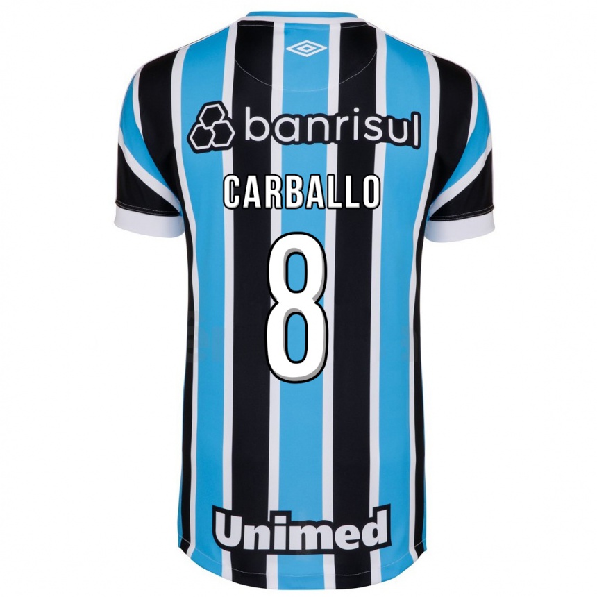 Niño Fútbol Camiseta Felipe Carballo #8 Azul 1ª Equipación 2023/24 México