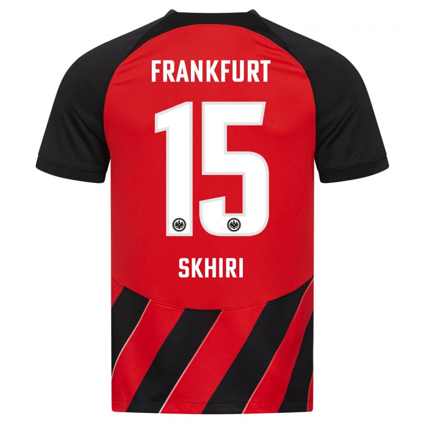 Niño Fútbol Camiseta Ellyes Skhiri #15 Negro Rojo 1ª Equipación 2023/24 México