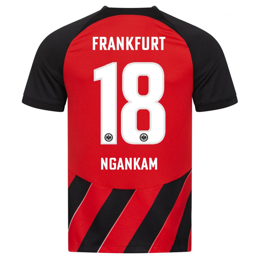 Niño Fútbol Camiseta Jessic Ngankam #18 Negro Rojo 1ª Equipación 2023/24 México