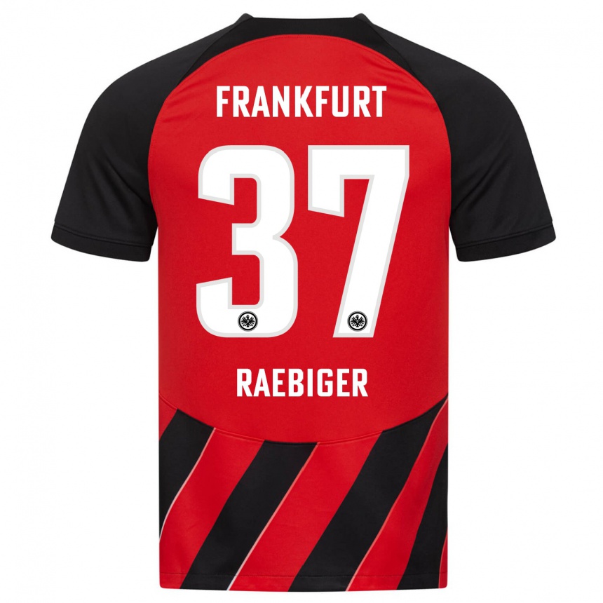 Niño Fútbol Camiseta Sidney Raebiger #37 Negro Rojo 1ª Equipación 2023/24 México