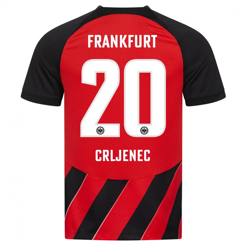 Niño Fútbol Camiseta Dominik Crljenec #20 Negro Rojo 1ª Equipación 2023/24 México