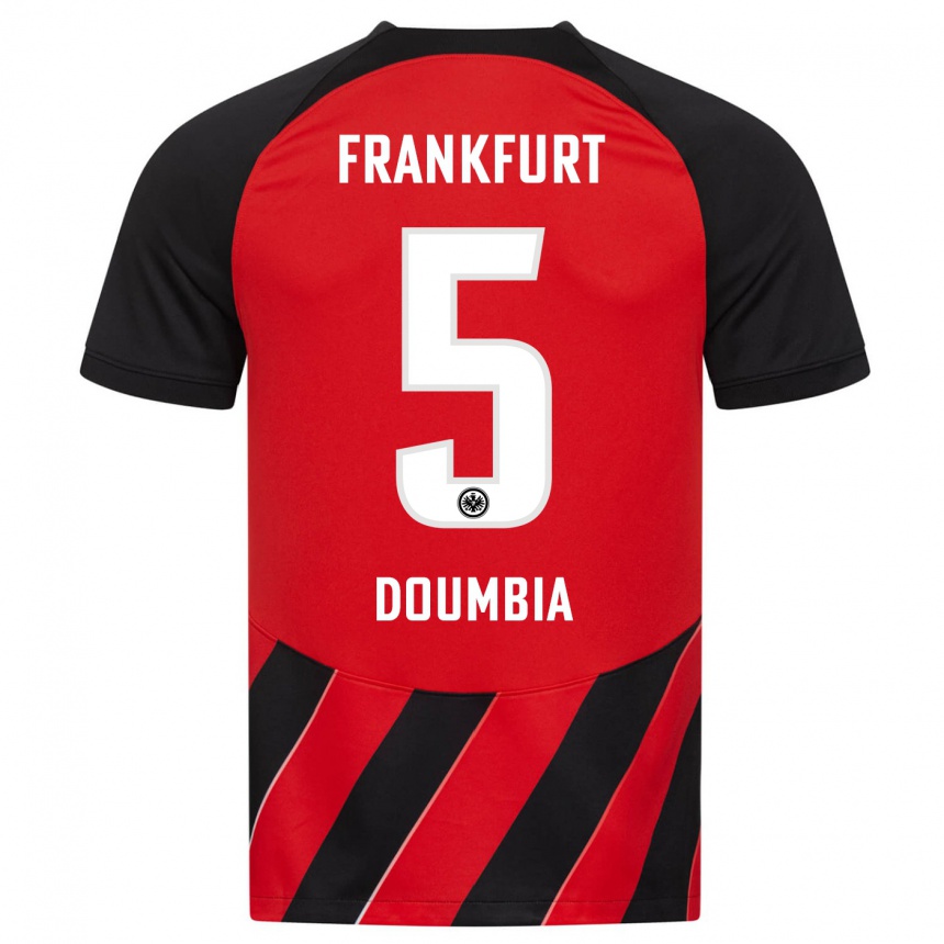 Niño Fútbol Camiseta Fousseny Doumbia #5 Negro Rojo 1ª Equipación 2023/24 México