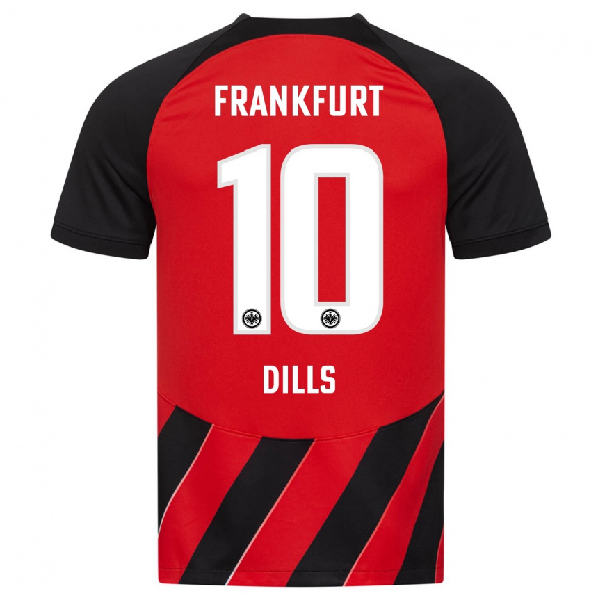 Niño Fútbol Camiseta Marvin Dills #10 Negro Rojo 1ª Equipación 2023/24 México