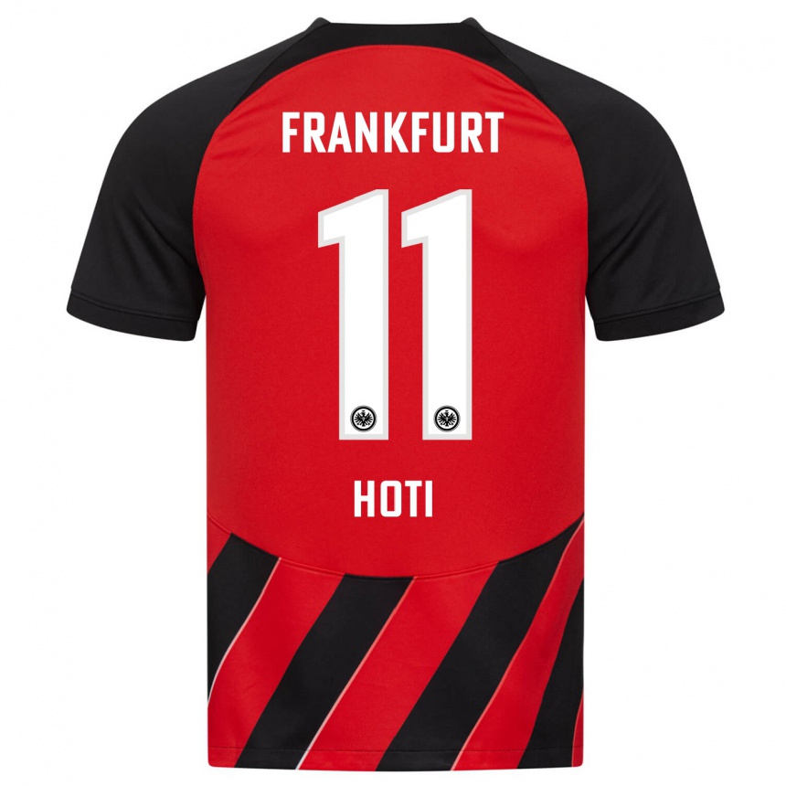 Niño Fútbol Camiseta Leart Hoti #11 Negro Rojo 1ª Equipación 2023/24 México