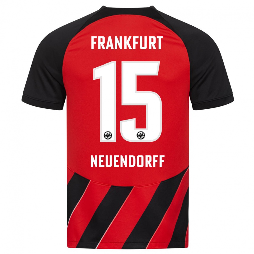 Niño Fútbol Camiseta Nilo Neuendorff #15 Negro Rojo 1ª Equipación 2023/24 México