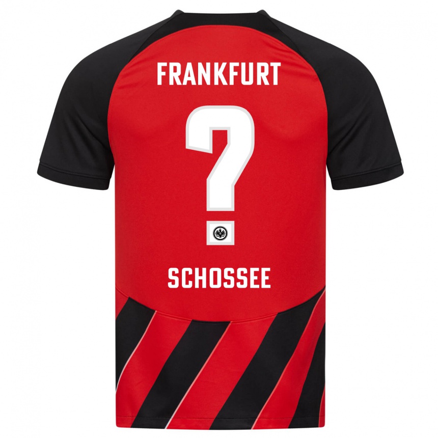 Niño Fútbol Camiseta Maurice Schossee #0 Negro Rojo 1ª Equipación 2023/24 México