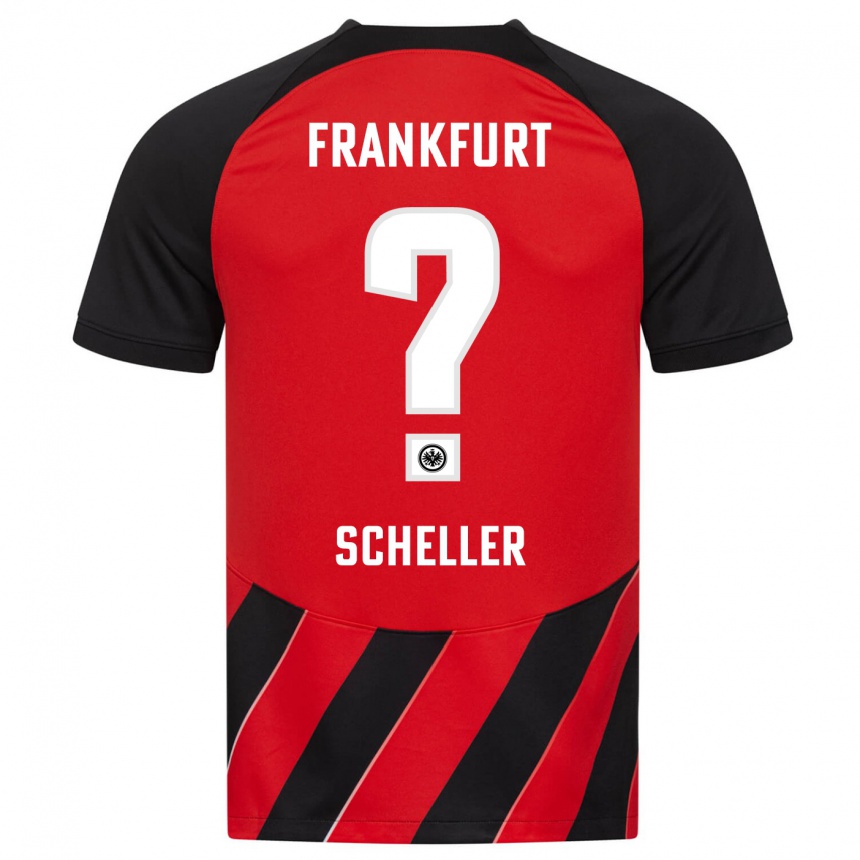 Niño Fútbol Camiseta Niklas Scheller #0 Negro Rojo 1ª Equipación 2023/24 México