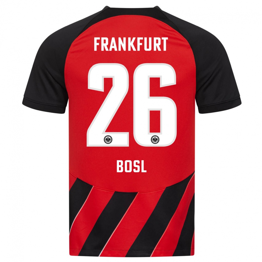 Niño Fútbol Camiseta Cara Bosl #26 Negro Rojo 1ª Equipación 2023/24 México