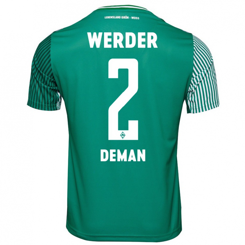 Niño Fútbol Camiseta Olivier Deman #2 Verde 1ª Equipación 2023/24 México