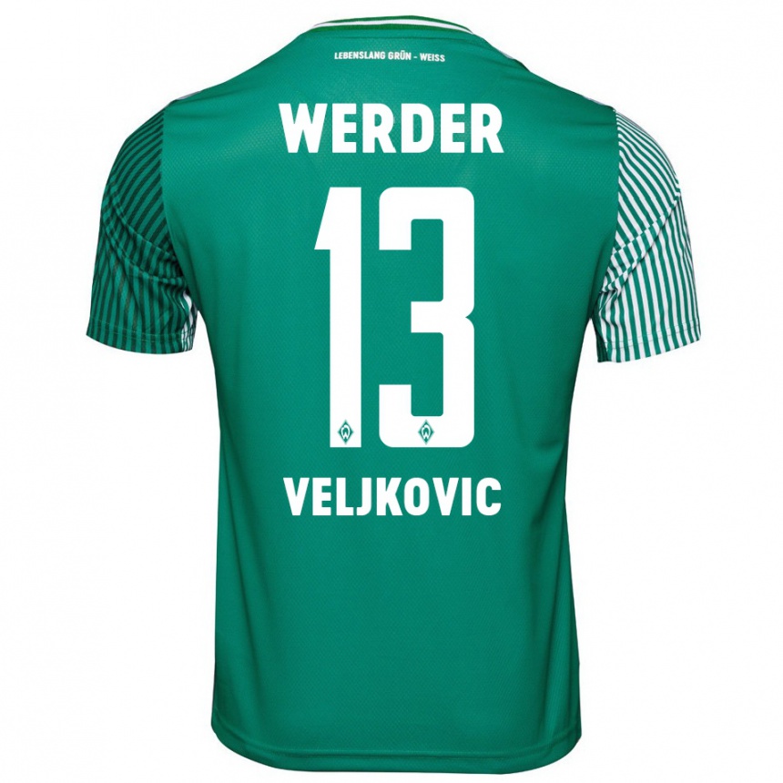 Niño Fútbol Camiseta Milos Veljkovic #13 Verde 1ª Equipación 2023/24 México