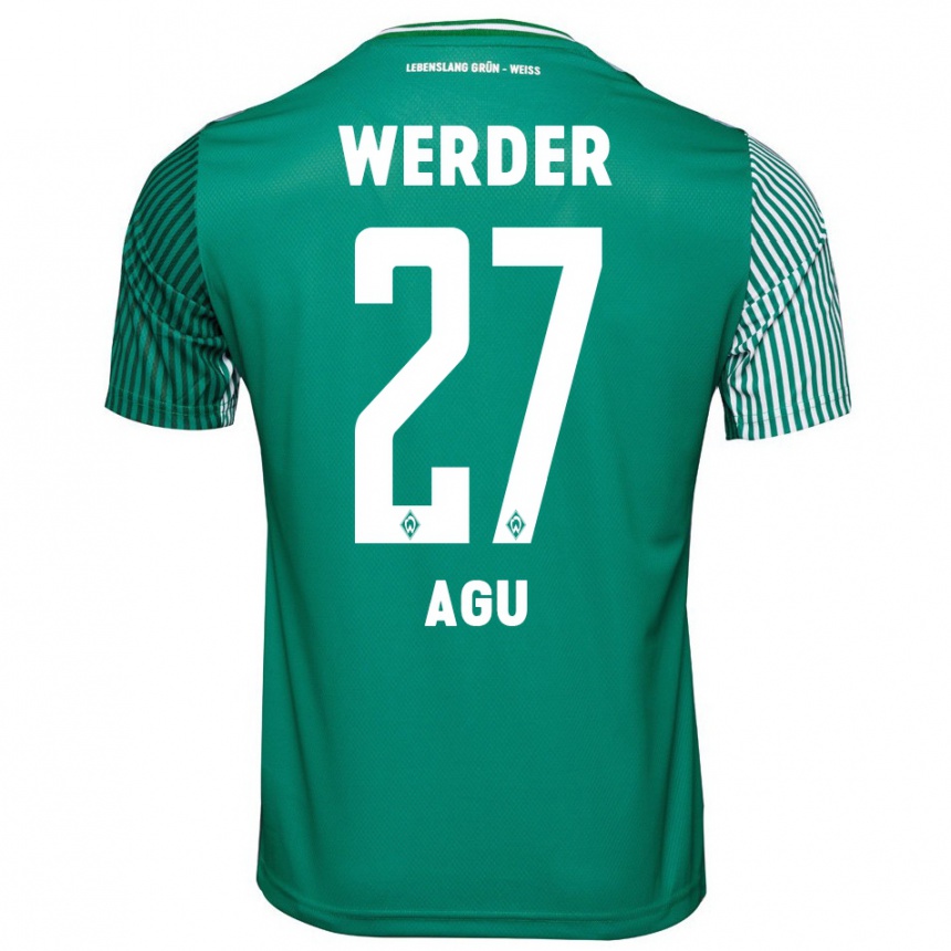 Niño Fútbol Camiseta Felix Agu #27 Verde 1ª Equipación 2023/24 México