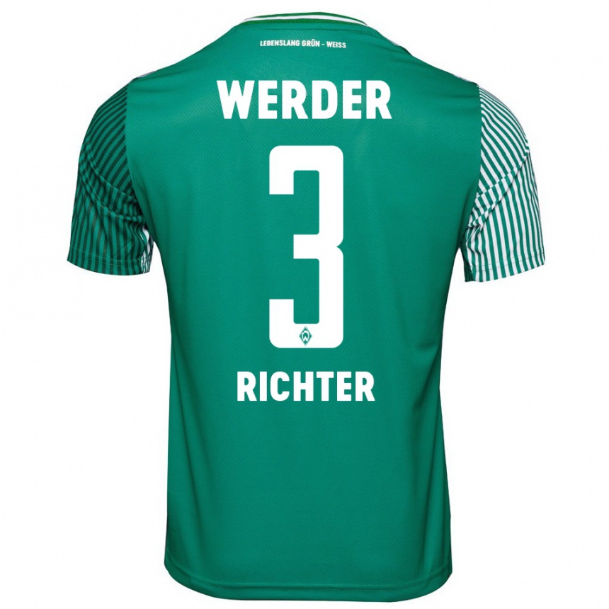 Niño Fútbol Camiseta Mathis Richter #3 Verde 1ª Equipación 2023/24 México