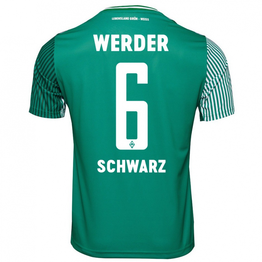 Niño Fútbol Camiseta Ricardo-Felipe Schwarz #6 Verde 1ª Equipación 2023/24 México