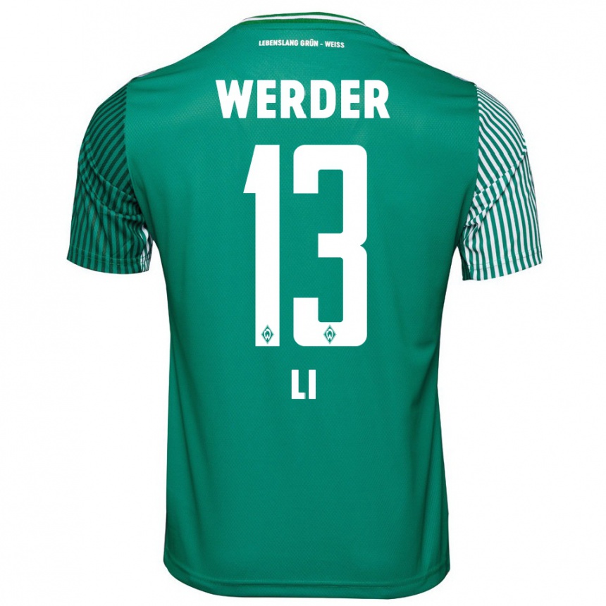 Niño Fútbol Camiseta Xiancheng Li #13 Verde 1ª Equipación 2023/24 México