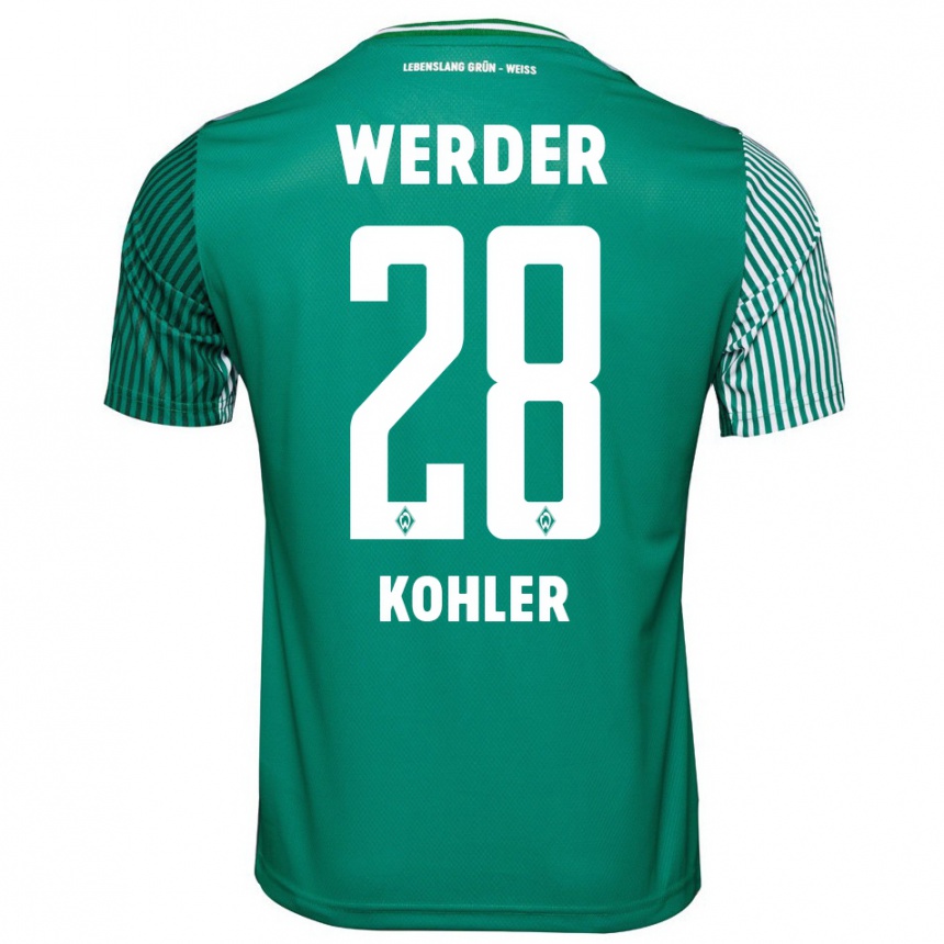 Niño Fútbol Camiseta Ethan Kohler #28 Verde 1ª Equipación 2023/24 México