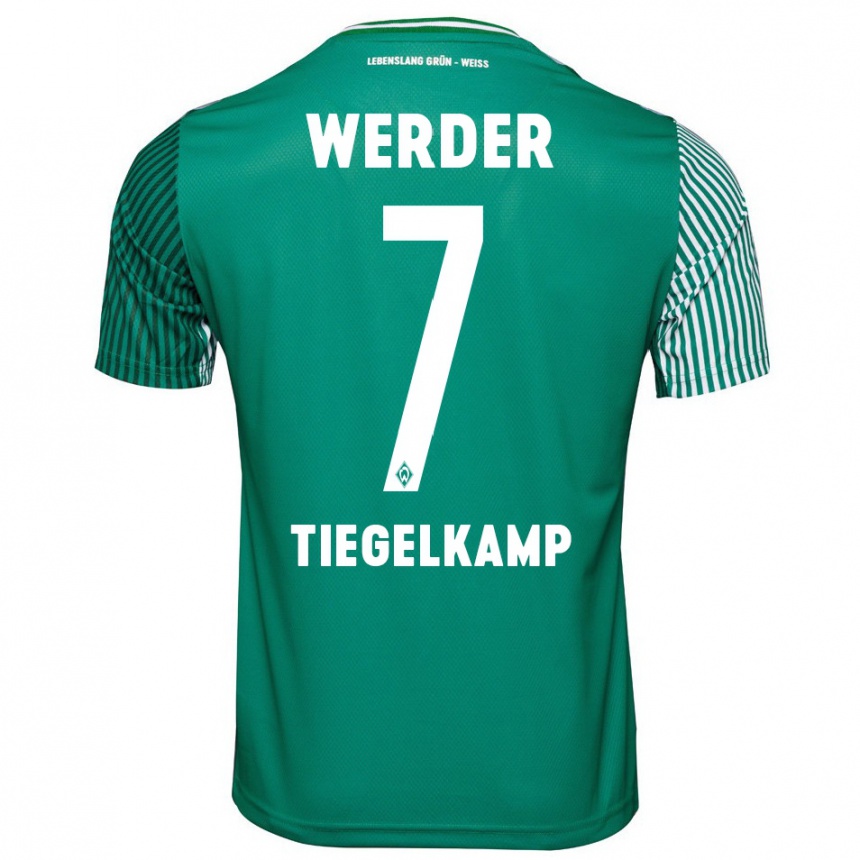 Niño Fútbol Camiseta Maximilian Tiegelkamp #7 Verde 1ª Equipación 2023/24 México
