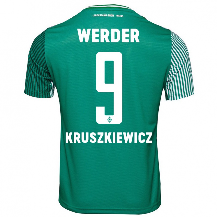 Niño Fútbol Camiseta Jakub Kruszkiewicz #9 Verde 1ª Equipación 2023/24 México
