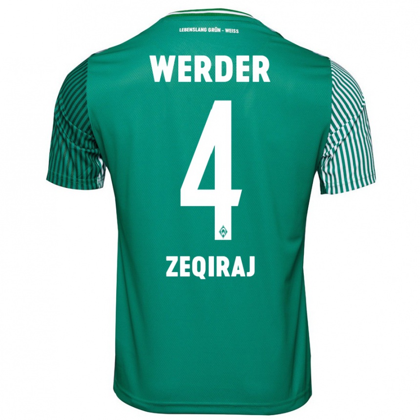 Niño Fútbol Camiseta Leon Zeqiraj #4 Verde 1ª Equipación 2023/24 México