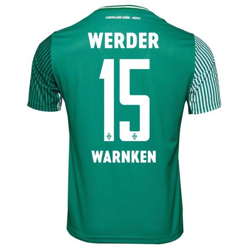 Niño Fútbol Camiseta Jannes Warnken #15 Verde 1ª Equipación 2023/24 México