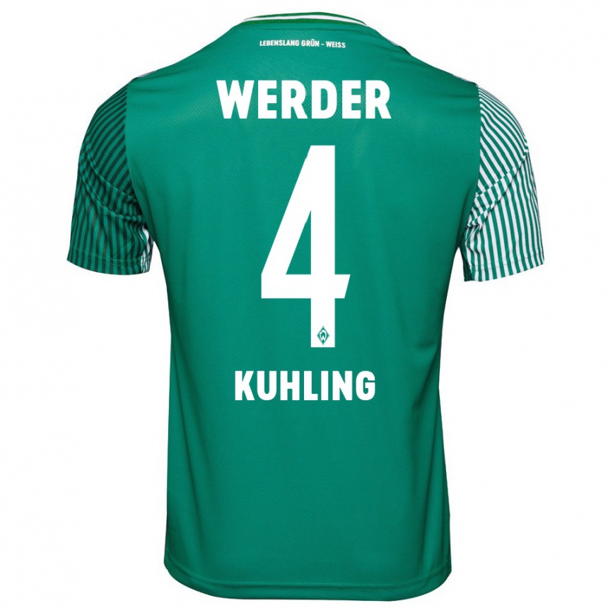 Niño Fútbol Camiseta Ole Kühling #4 Verde 1ª Equipación 2023/24 México