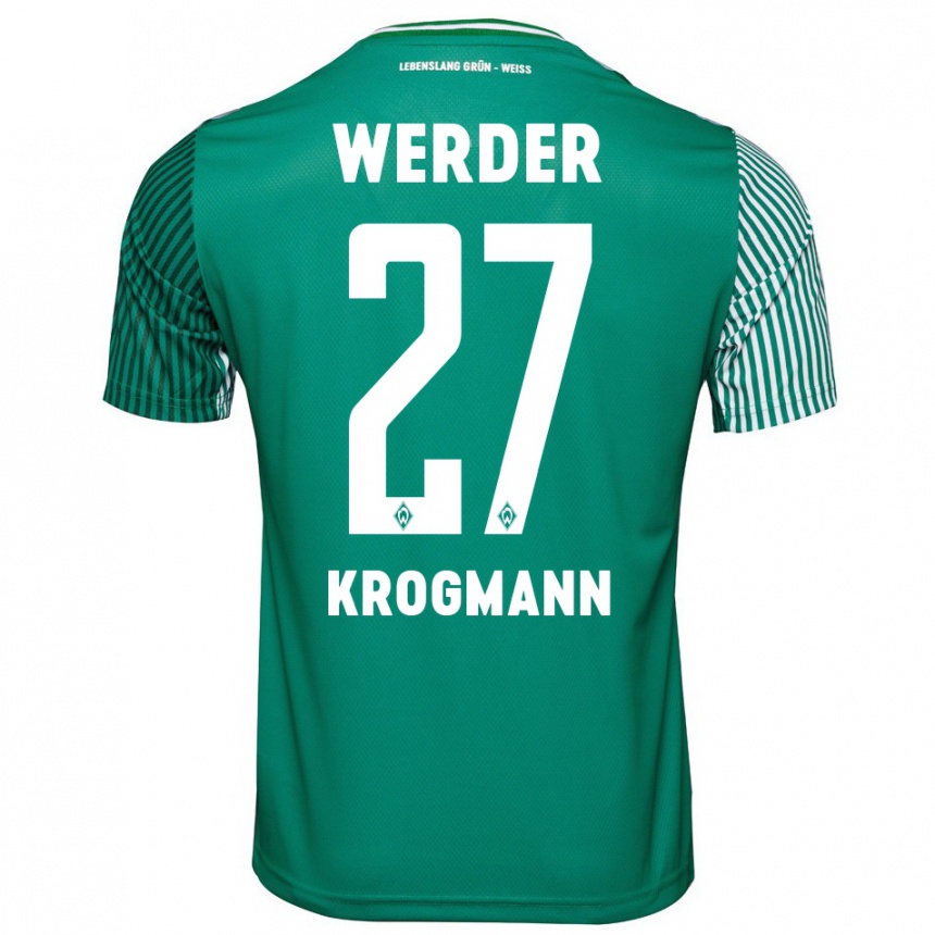 Niño Fútbol Camiseta Avid Krogmann #27 Verde 1ª Equipación 2023/24 México