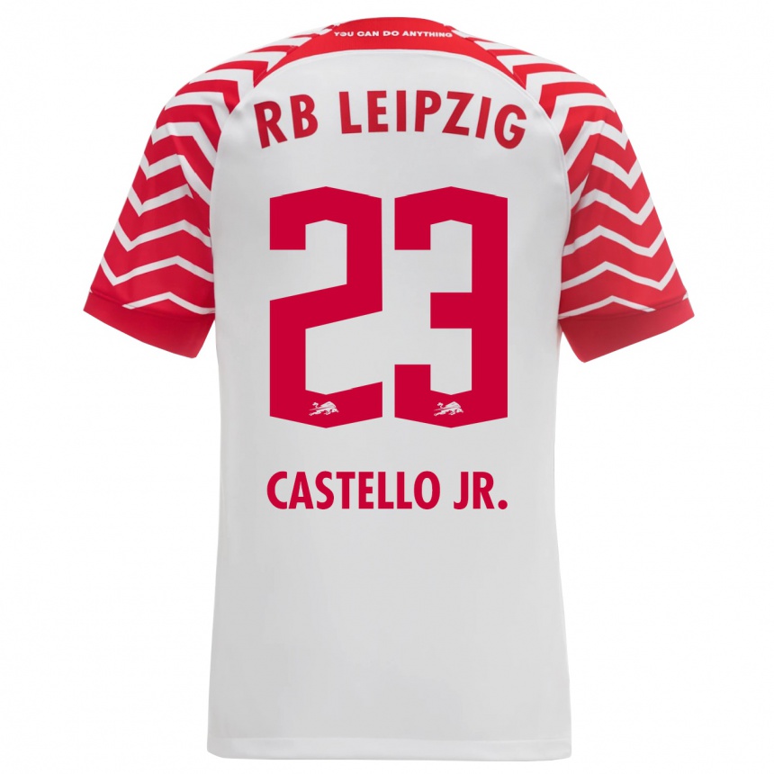 Niño Fútbol Camiseta Castello Lukeba #23 Blanco 1ª Equipación 2023/24 México