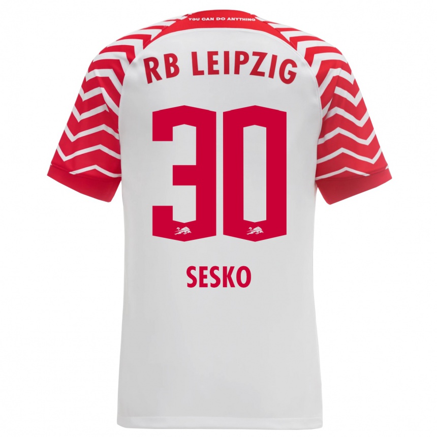 Niño Fútbol Camiseta Benjamin Sesko #30 Blanco 1ª Equipación 2023/24 México