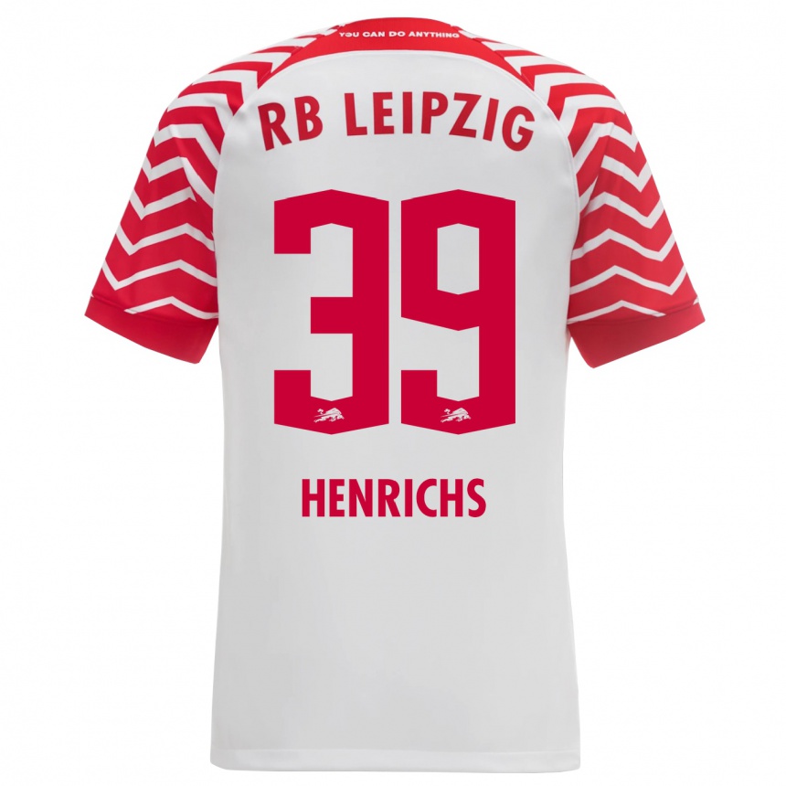 Niño Fútbol Camiseta Benjamin Henrichs #39 Blanco 1ª Equipación 2023/24 México