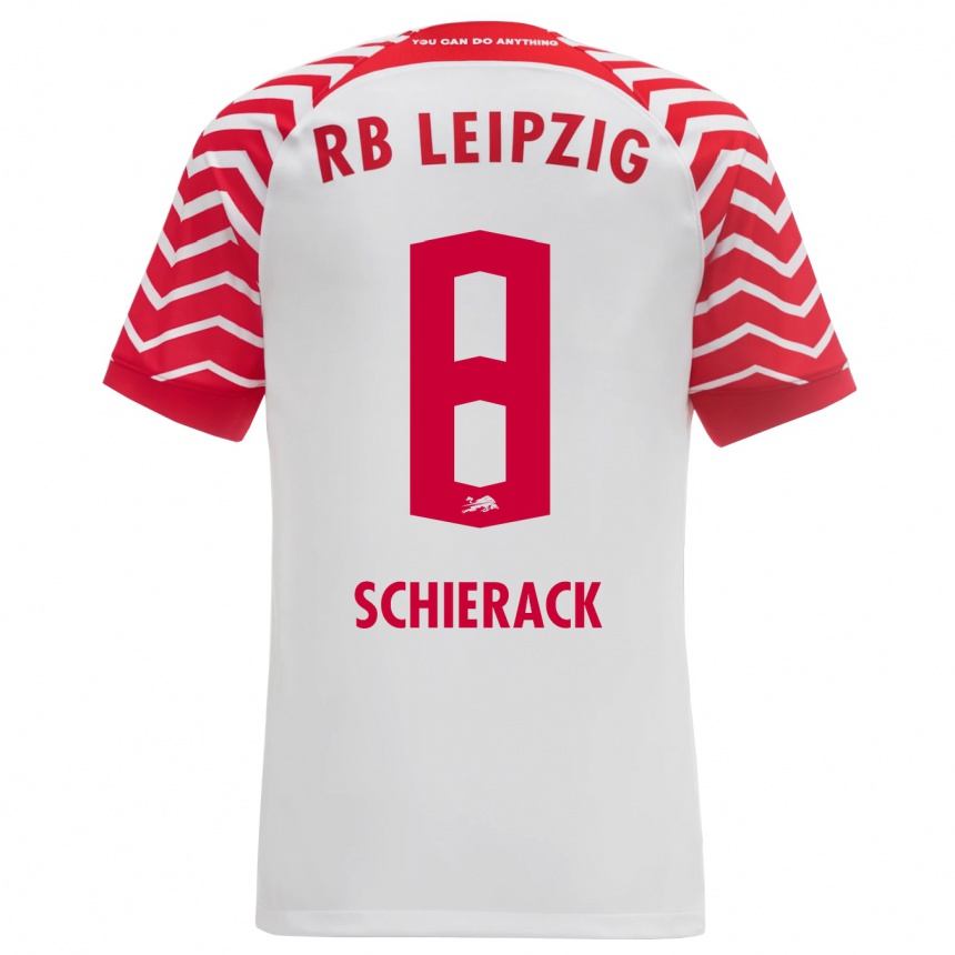 Niño Fútbol Camiseta Simon Schierack #8 Blanco 1ª Equipación 2023/24 México