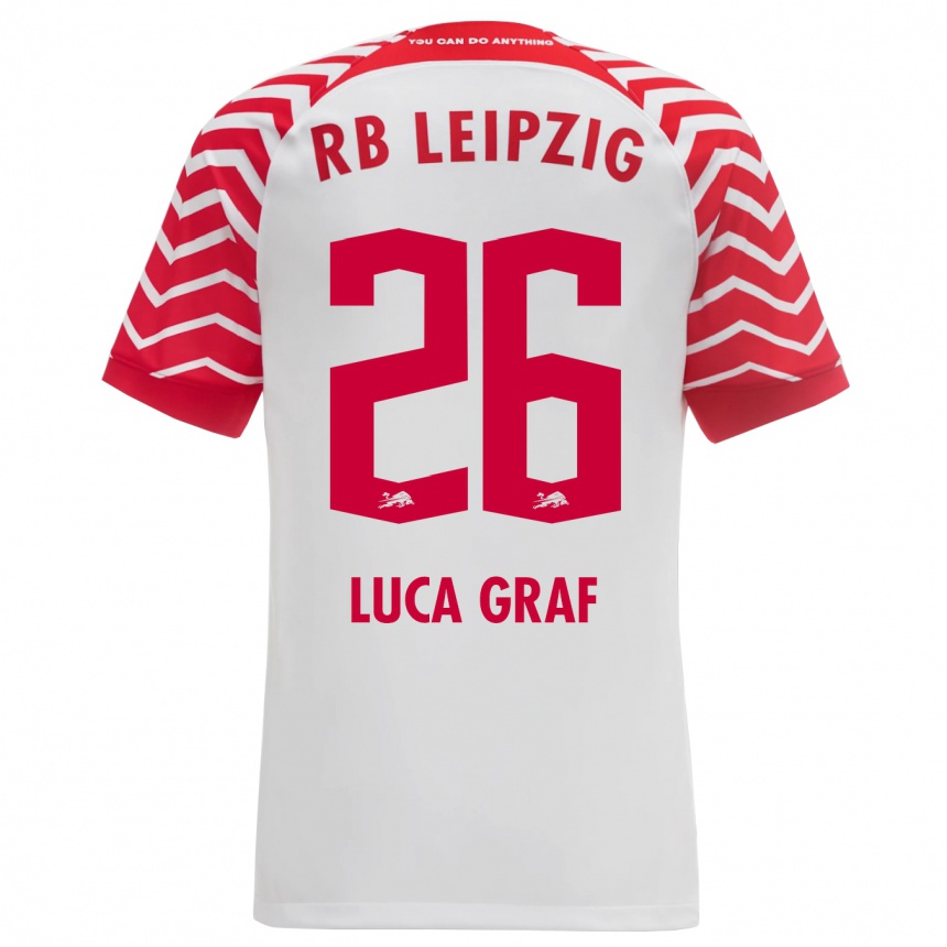 Niño Fútbol Camiseta Luca Marie Graf #26 Blanco 1ª Equipación 2023/24 México